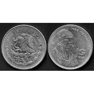  1984 Mexico One Peso Coin, Uncirculated Condition 