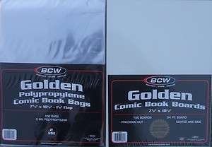 25) BCW GOLDEN AGE COMIC BOOK BAGS & ACID FREE BOARDS  