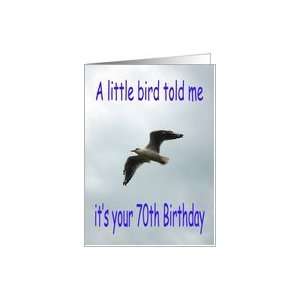  Happy 70th Birthday Flying Seagull bird Card Toys & Games
