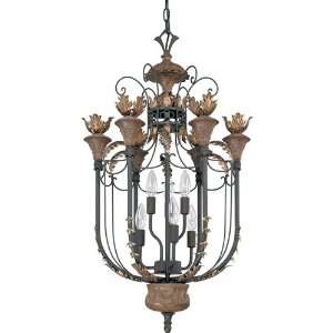  Nuvo 60/2106 Verdone 6 Light Pendant in Gilded Cage