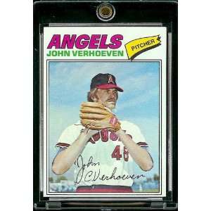  1977 Topps # 91 John Verhoeven California Angels Baseball 