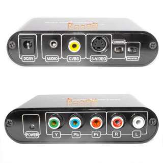 Component Video YPbPr to Composite AV or S video Converter Adapter 