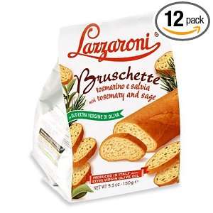 Lazzaroni Bruschette with Rosemary and Sage, 5.3 Ounce Packages (Pack 