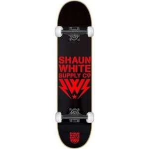 Shaun White Logo Core Complete Skateboard   8.0 Black/Red w/Mini Logos 