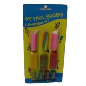  10pc Eraser & Sharpener set Case Pack 48 Electronics