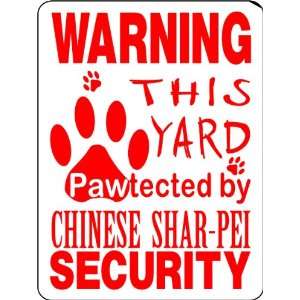  CHINESE SHAR PEI ALUMINUM GUARD DOG SIGN PP38 Everything 