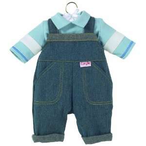  Corolle Denim Overalls Set, fits 14 inch baby dolls Toys 