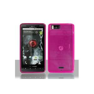  Motorola Droid X Flexible TPU Skin Case   Hot Pink Cell 