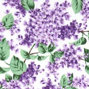   Timeless Treasures Lilac White Fabric Yardage Arts, Crafts & Sewing