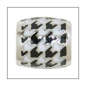   Houndstooth Sterling Silver European Charm Bead Arts, Crafts & Sewing
