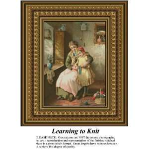 Learning to Knit, Counted Cross Stitch Patterns PDF  Available
