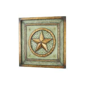    Antiqued Framed Metal Art Wall Country Décor