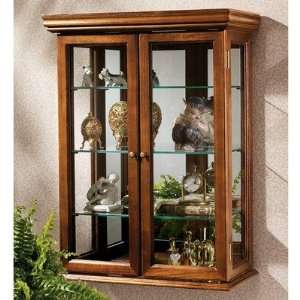    Country Tuscan Style Hardwood Wall Curio Furniture & Decor