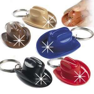 Cowboy Hat Led Flashlight Keychain