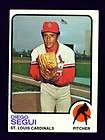 1973 Topps ERROR Card 383 Diego Segui St Louis Cardinals Wrong Back 