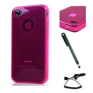  Pink Target Design Flex Case for Apple iPhone 4S and iPhone 