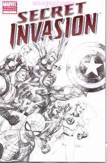 SECRET INVASION #1 VARIANT SKETCH COVER COMIC BOOK NEW  
