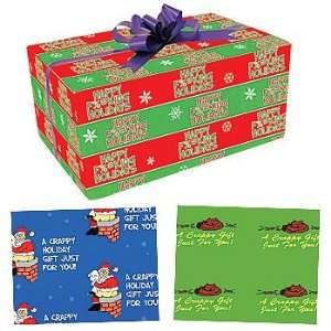 Crappy Gift Christmas Wrapping Paper (Set of 3 
