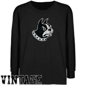  Wofford Terriers Youth Black Distressed Logo Vintage T 