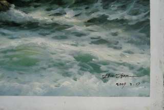 Original Oil painting landscape artseascape20X28  