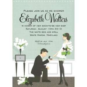 Popping The Question, Custom Personalized Bridal Shower Invitation, by 