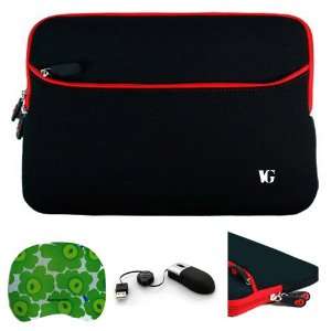  Black with Red Edge Laptop Sleeve Water Resistant Case 