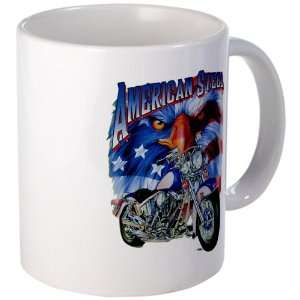  Mug (Coffee Drink Cup) American Steel Eagle US Flag and 