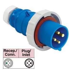  Bryant 420p9w Plug, 3 Pole, 4 Wire, 20a, 3ph 250v Ac, Blue 