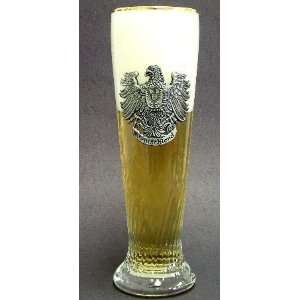  German Wheat Beer Glass with Pewter Eagle Kitchen 