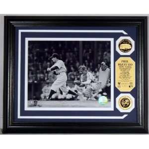    Phil Rizzuto Photo Mint W/ Two 24KT GOLD COINS 