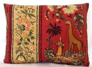 Cushions Cover Schumacher Vintage Look Fabric Giraffe  