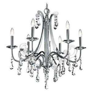   Kichler Leanora Chrome 28 Wide 6 Light Chandelier