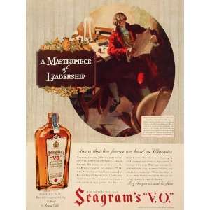  1936 Ad Seagrams V.O. Whiskey Whisky Thomas Jefferson 