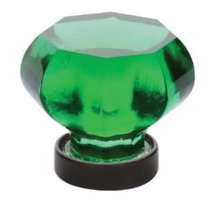   Crystal 1 1/4 Knob   Oil Rubbed Bronze/Emerald