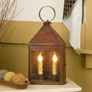  Harbor Lantern with Chisel in Rustic Tin