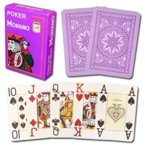 MODIANO Plastic Playing Cards Cristallo Purple Poker  