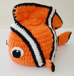 Crocheted baby Custom Fish Halloween Beanie Hat 0 5T  