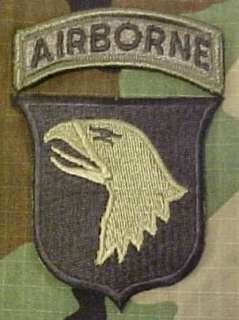  101st Airborne Patch Subdued with Airborne Tab Clothing