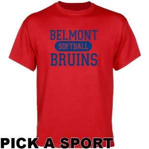  Belmont Bruins Custom Sport T shirt   Red Sports 