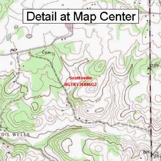  USGS Topographic Quadrangle Map   Scottsville, Kentucky 