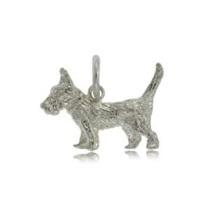    Scottie Dog Pendant Sterling Silver Charm Standing Dog Jewelry