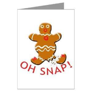  Oh Snap Cute Gingerbread Man Greeting Cards Pk of Cookie 