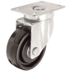  27 Series Plate Caster, Swivel, TPR Rubber Wheel, Ball Bearing 