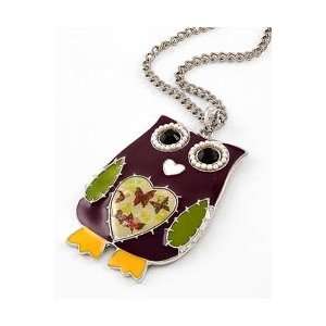  Purple Owl Pendant Charm Necklace   Fun Fashion Necklace Jewelry