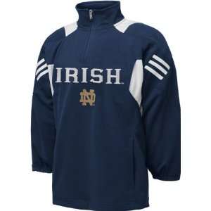   Dame Fighting Irish Youth adidas Navy Scorch 1/2 Zip Pullover Jacket