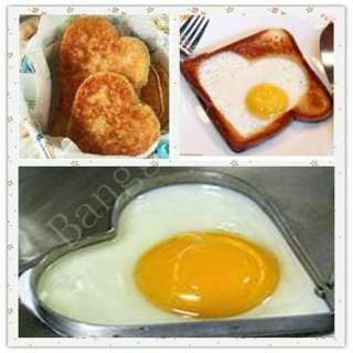 Home Cook Fried Egg Pancake Stainless Steel Heart Shaper Mould Mold 