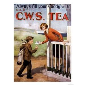 Tea Golf Cws, UK, 1920 Premium Poster Print, 12x16 