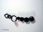   Couture Crystal Stone Key FOB New large Crustal Stones Keychain Black