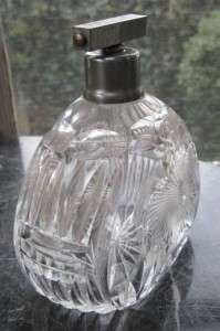 Vintage Cut Glass Crystal Perfume Bottle  