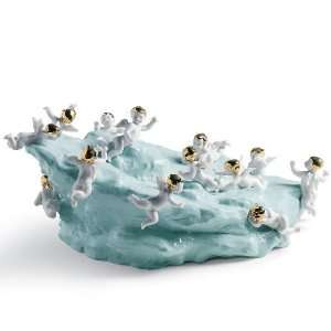  Lladro Discovery   Cherubs on Large Turquoise Earth